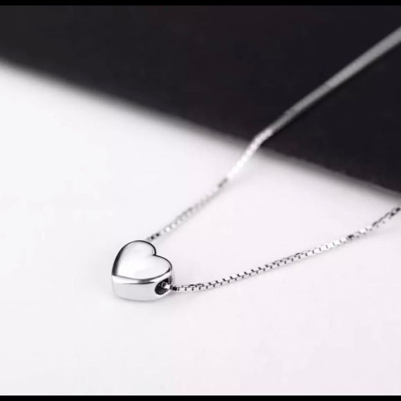 Sterling Silver 925 Heart Necklace